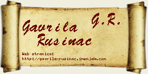 Gavrila Rusinac vizit kartica